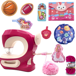 چرخ خیاطی کودک همراه با نخ کاموا Kids Sewing Machines_اسباب بازی لوازم خانگی